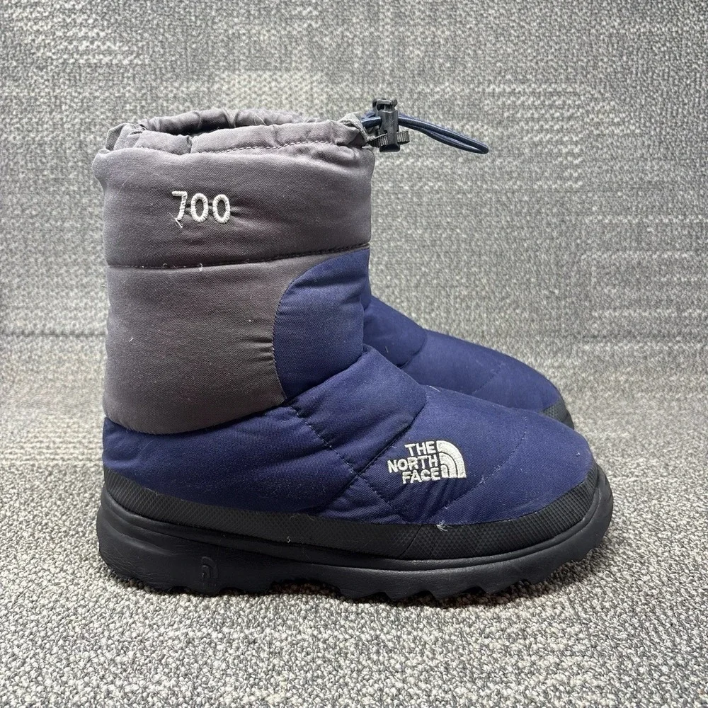 The North Face Nuptse 700 Down Winter Snow Boots Navy Blue Gray Men's Size 10